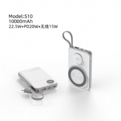 10000mAh Magsafe Power bank with built in 2 in 1 charging cable