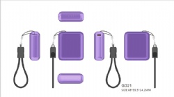 10000mAh power Bank with built in cable