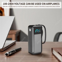 3-in-1 GaN 65W 10000mAh portable laptop power bank with AC plug