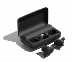 Fit Pro Power True Wireless Black Earbuds with quick charging