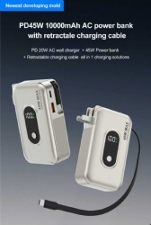 Mini Retractable PD45W AC Power bank