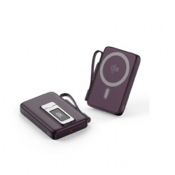 QI2.0 10000mAh Magsafe power bank with LCD display for iphone/TWS/iwatch