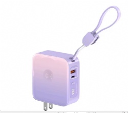 World's Smallest All-in-One AC Magsafe Wireless AC Power Bank